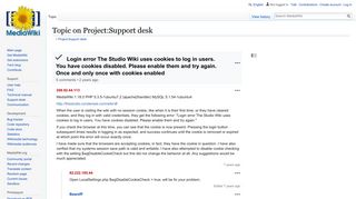 
                            1. Login error The Studio Wiki uses cookies to log in users. You have ...