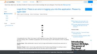 
                            12. Login Error: There is an error in logging you into this ...