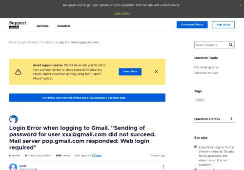 
                            10. Login Error when logging to Gmail. 