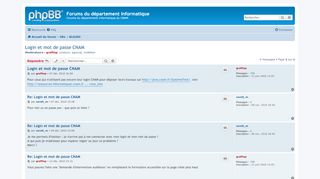 
                            11. Login et mot de passe CNAM - Forums du département ...
