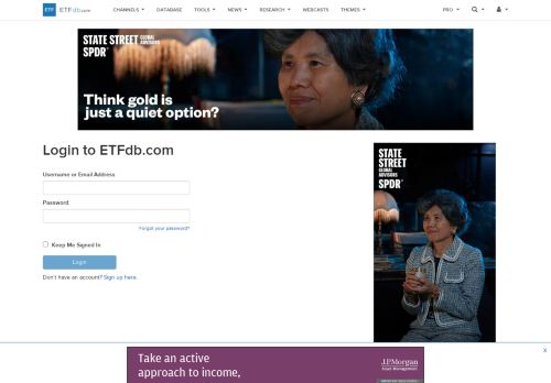 
                            8. Login | ETF Database