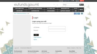 
                            10. Login - EU Funds.gov.mt