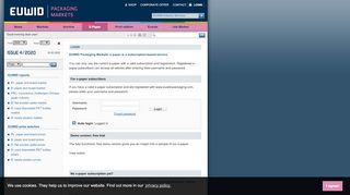 
                            11. Login | EUWID Packaging Markets