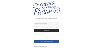 
                            7. Login - Events by Elaine - Aisle Planner