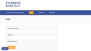 
                            13. Login | Evidence Based Birth® Academy