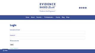 
                            9. Login - Evidence Based Birth®