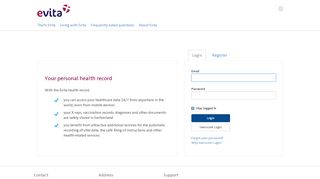 
                            7. Login - Evita health record