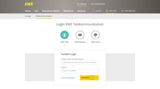 
                            3. Login EWE Telekommunikation