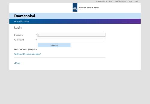 
                            10. Login - Examenblad VO mailings