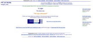 
                            8. Login example page to test the PHP MySQL online system