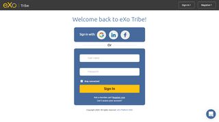 
                            10. Login - eXo Tribe - eXo Platform
