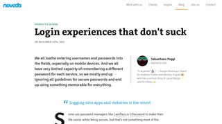 
                            2. Login experiences that don't suck - Novoda