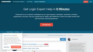 
                            7. Login Expert Help (Get help right now) - Codementor