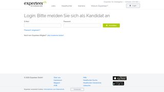 
                            2. Login - Experteer.ch