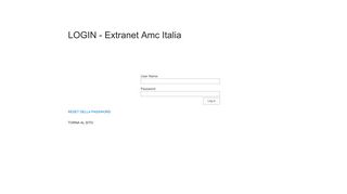 
                            1. LOGIN - Extranet Amc Italia - Application Page