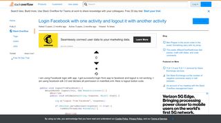 
                            5. Login Facebook with one activity and logout it with another ...