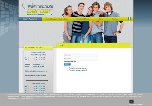 
                            2. Login - Fahrschule Gerber