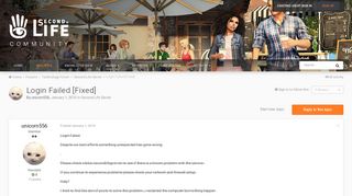 
                            4. Login Failed [Fixed] - Second Life Server - SecondLife ...
