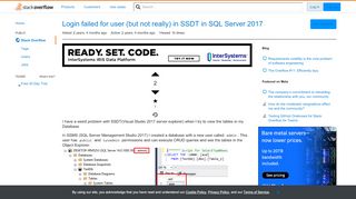 
                            7. Login failed for user (but not really) in SSDT in SQL Server 2017 ...