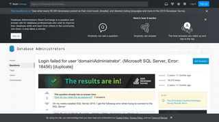 
                            7. Login failed for user 'domain\Administrator'. (Microsoft SQL Server ...