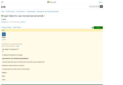 
                            12. login failed for user domain\servername$ : The Official Microsoft ...