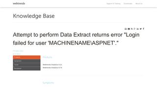 
                            7. Login failed for user 'MACHINENAME\ASPNET'. - Knowledge Base