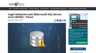 
                            11. Login failed for user (Microsoft SQL Server, error 18456) – Fixed