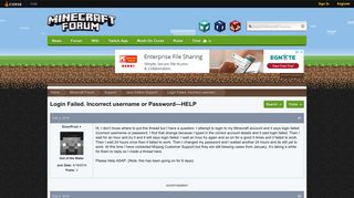 
                            4. Login Failed. Incorrect username or Password—HELP - Java Edition ...