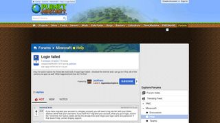 
                            11. Login failed - Planet Minecraft