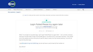 
                            13. Login Failed Please try again later | Go365 Community