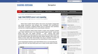 
                            11. Login Failed RADIUS server is not responding | SHARING-BERSAMA