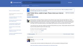 
                            5. Login Failed. Sorry, unable to login. Please check your ... - Facebook
