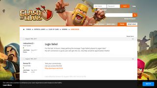 
                            1. Login failed - Supercell Community Forums