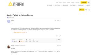 
                            1. Login Failed to Knime Server - KNIME forums