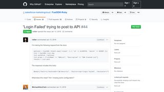 
                            7. 'Login Failed' trying to post to API · Issue #44 · salesforce ... - GitHub