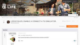 
                            1. LOGIN FAILED, UNABLE A CONNECT A TO SIMULATOR. - Technical ...