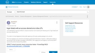 
                            8. login failed with an access denied error idrac 8 - Dell Community