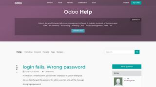 
                            7. login fails. Wrong password | Odoo