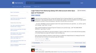
                            1. Login Failure from Samsung Galaxy S3's Add account ... - Facebook