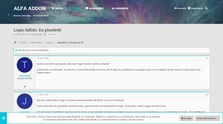 
                            6. Login fallido. En plusdede | Alfa Addon