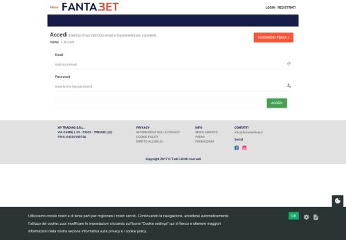 
                            6. Login - Fantacalcio BetItaly