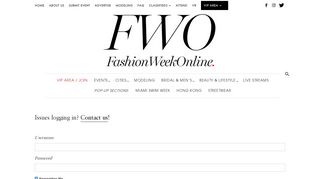 
                            1. Login | Fashion Week Online®