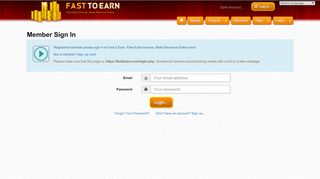 
                            1. Login - Fast 2 Earn. Free Extra Income. Make Revenue Online