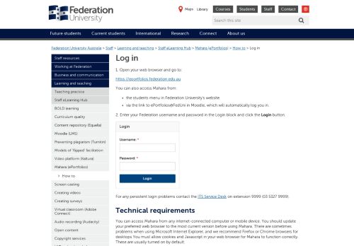 
                            1. Login - Federation University Australia