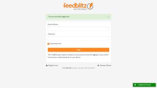 
                            1. Login - FeedBlitz