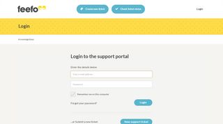 
                            2. Login - Feefo Support Portal