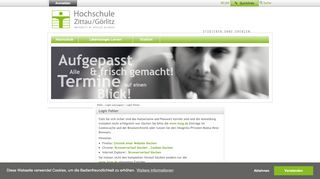 
                            3. Login Fehler - Hochschule Zittau/Görlitz