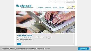 
                            3. Login fehlgeschlagen - Flyerline