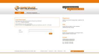 
                            3. Login fehlgeschlagen - Marktplatz-Mittelstand