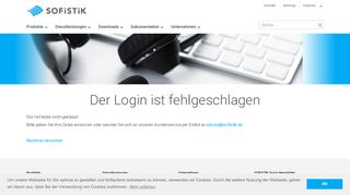 
                            8. Login fehlgeschlagen | SOFiSTiK AG